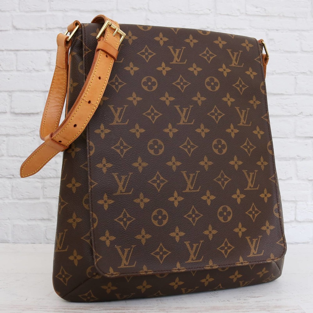Louis Vuitton Musette GM Crossbody Shoulder Bag Monogram Leather Messenger Purse